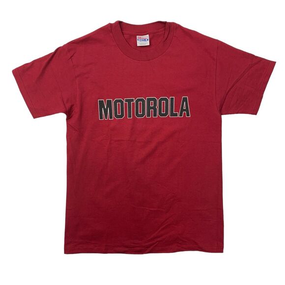 Vintage Motorola Shirt Mens M Medium SI&T On Orbit Testing Satellite Phone Y2K - Picture 1 of 11
